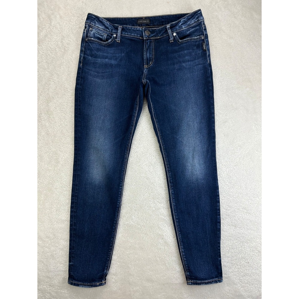 Silver Jeans Co. Suki Skinny Jeans Womens 31x29 Blue Denim Mid Rise Slim NWOT